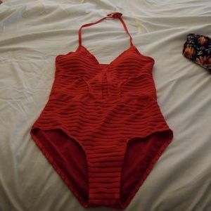 Red bathing suit